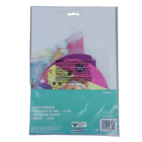 Shopkins Birthday Party Decoration Kit 7 Pc Banner Centerpiece Swirl Supplies‎ - Picture 5 of 5